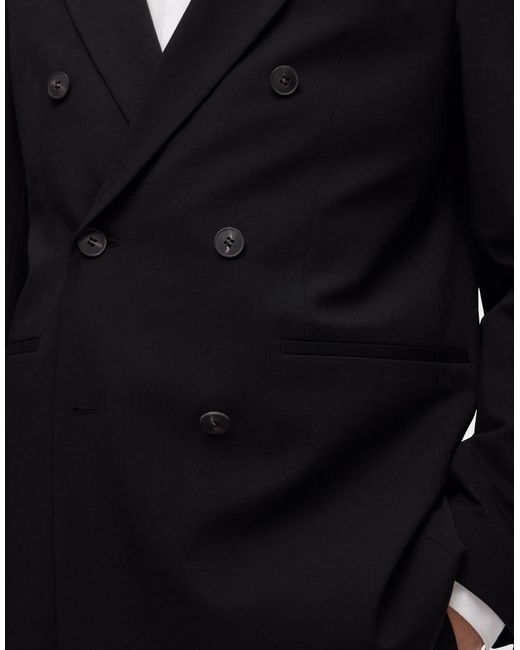 SELECTED Blue Double-Breasted Blazer for men
