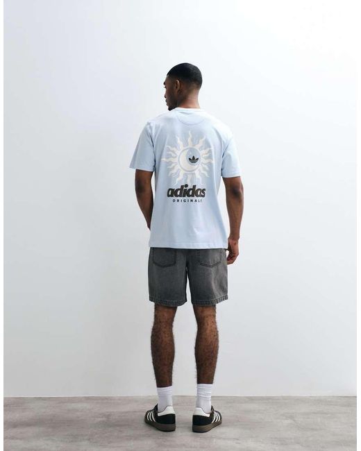 Adidas Originals White T-shirt With Sun Back Print