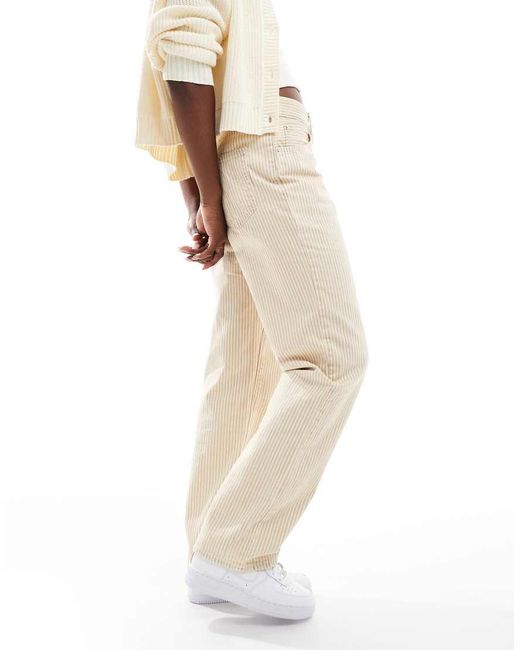 Levi's White 94 baggy Stripe Jeans