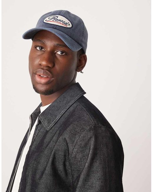 Gorra De Béisbol Vaquera Con Estampado Gráfico De -Azul ASOS de hombre de color Black