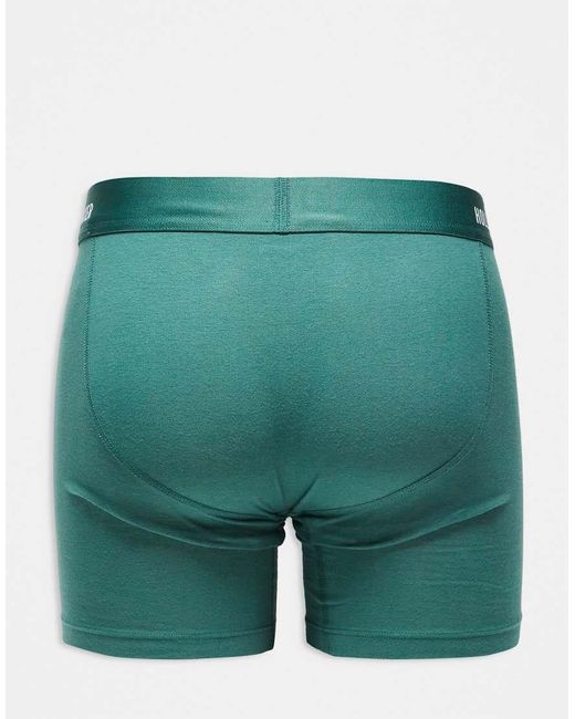 Hollister Green 5 Pack Logo Tonal Waistband Long Trunks for men