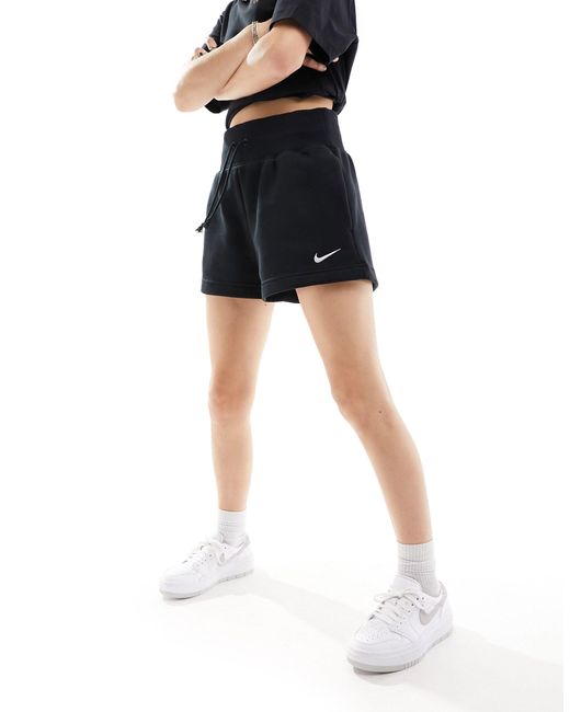 Nike Black Phoenix Fleece High Rise Shorts
