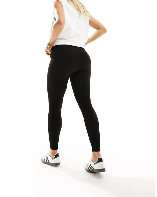 Vero Moda Black Over The Bump Seamless Ribbed Leggings