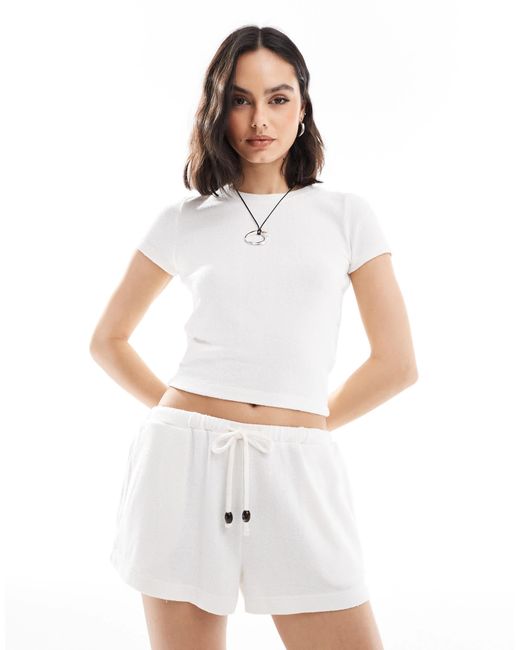 Cotton On White – leichte strand-shorts