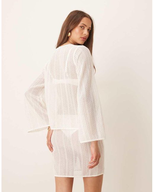 esmé studios Natural Esmee Exclusive Crochet Beach Top