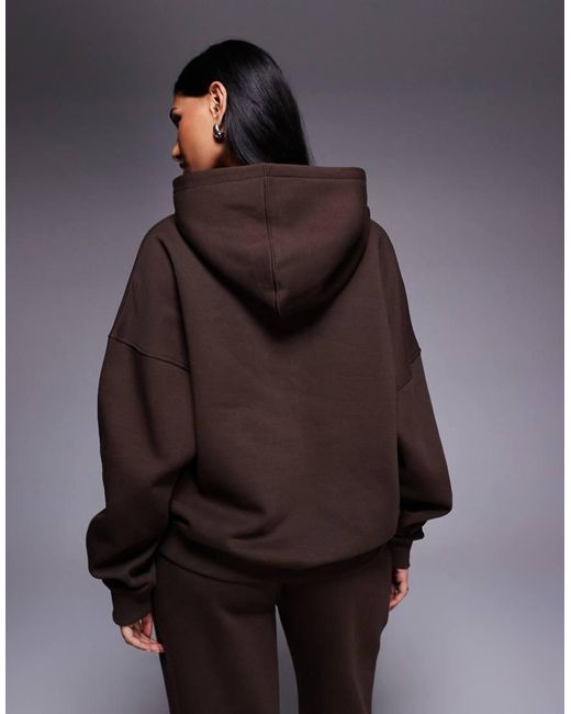 Kaiia Multicolor Embroidered Logo Oversized Hoodie Co-ord