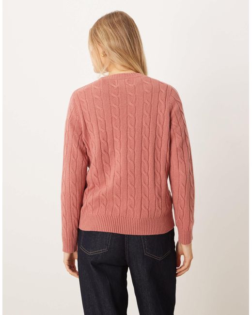 Pull en maille torsadée Gant en coloris Red