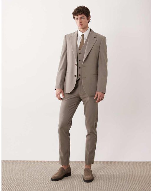ASOS Natural Skinny Suit Waistcoat for men