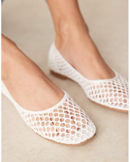 ASOS Blue Lagoon Weave Ballet Shoes