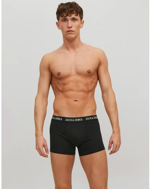 Pack De 2 Pares De Calzoncillos En De Jack & Jones de hombre de color Black