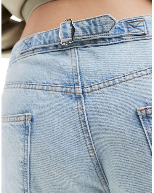 Asos design curve - jeans cropped a gamba bombata stretti di ASOS in Blue