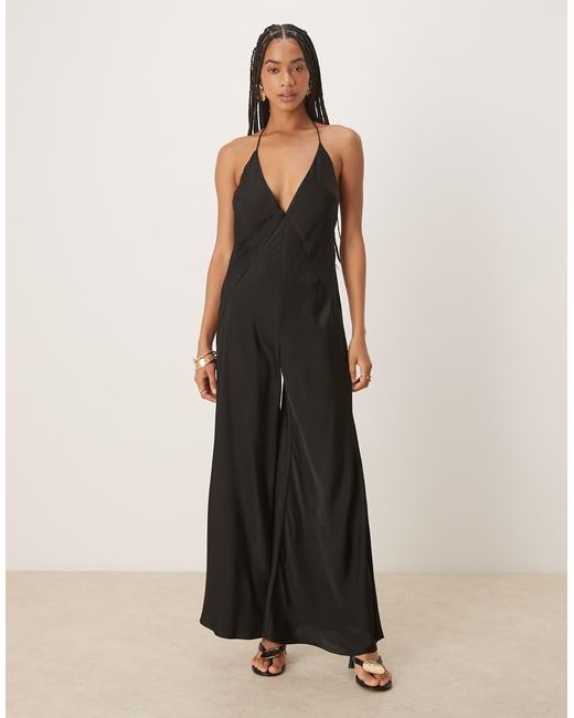 Bardot Natural Keaton Halter Jumpsuit