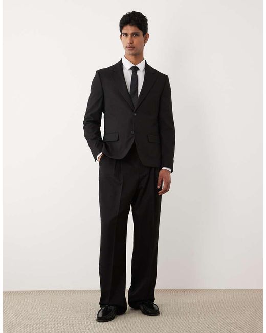 River Island Black Slim Suit Jacket for men