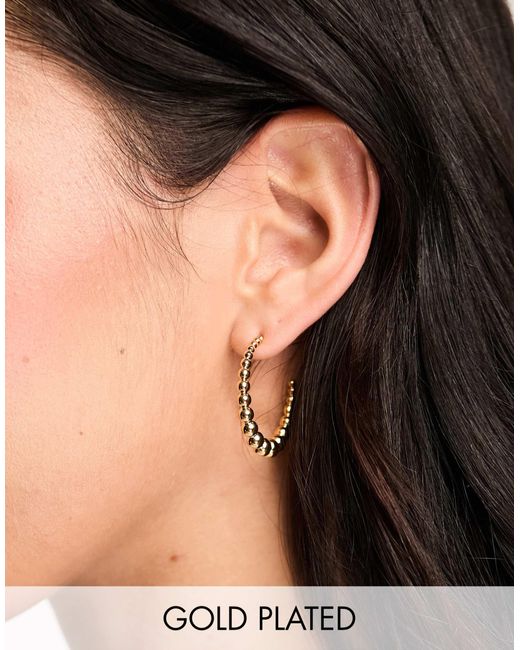 Orelia Black 18k Plated Graduated Orb Hoops
