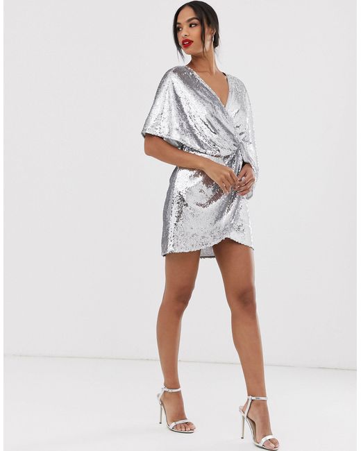 kimono sleeve mini dress