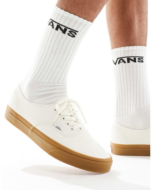 Authentic - baskets avec semelle en caoutchouc - cassé Vans pour homme en coloris White