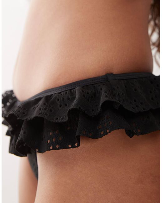 Lioness Natural Daydream Broderie Ruffle Bikini Bottom Co-Ord