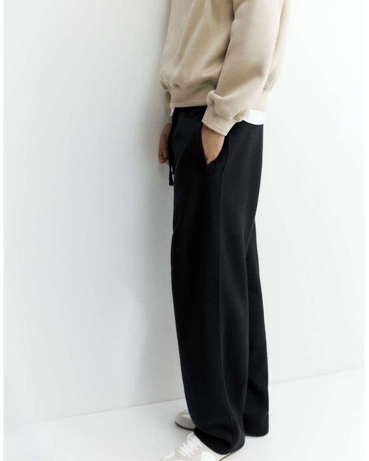 Joggers Ampi Neri di Pull&Bear in White da Uomo