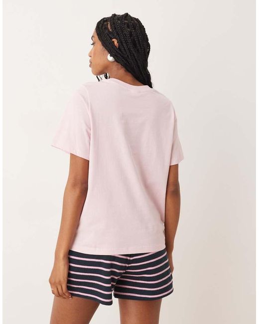 Camiseta Con Estampado De Corazón De Jdy de color Pink