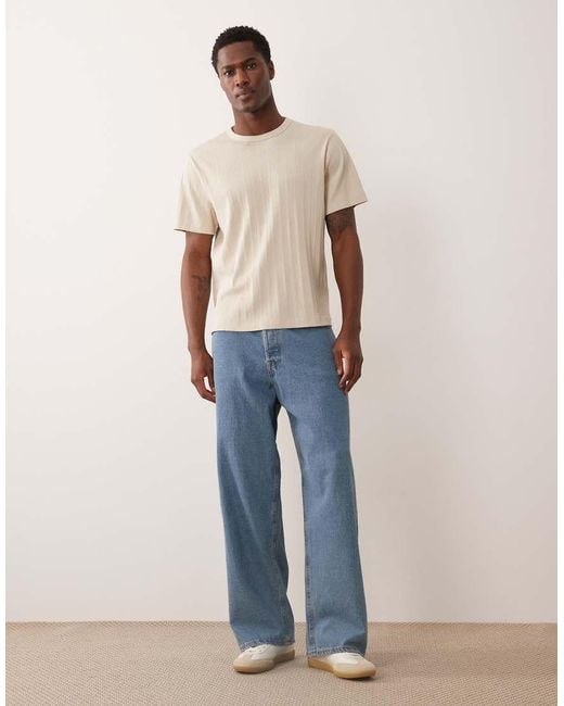 Abercrombie & Fitch Natural Premium Ribbed T-shirt for men