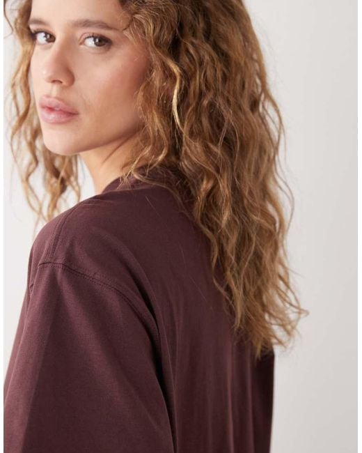 Weekday Red Boxy Fit T-shirt