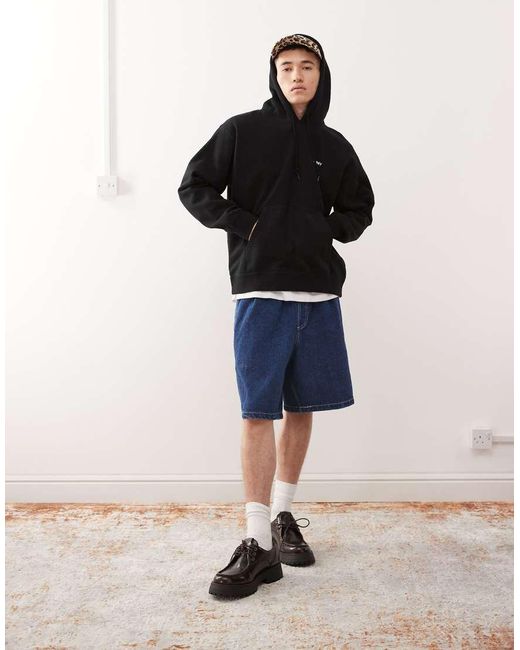 Sudadera Negra Con Capucha Y Logo De Obey de hombre de color Black