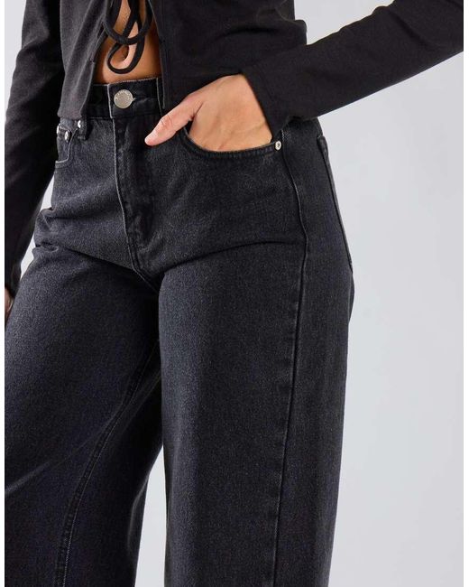 Glamorous Blue High-Waisted Wide-Leg Jeans