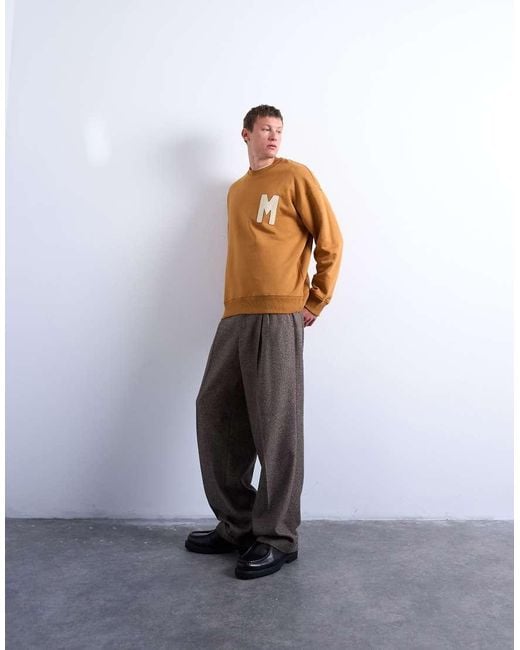 Topman Multicolor Oversized Fit Sweatshirt With Maison for men