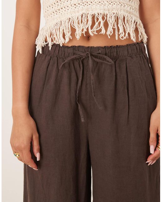 Gina Tricot Brown – hose aus leinen