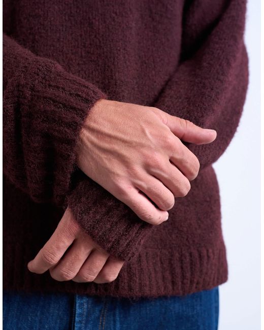 Pull ras Topman pour homme en coloris Purple