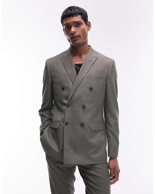Topman Gray Skinny Suit Jacket for men