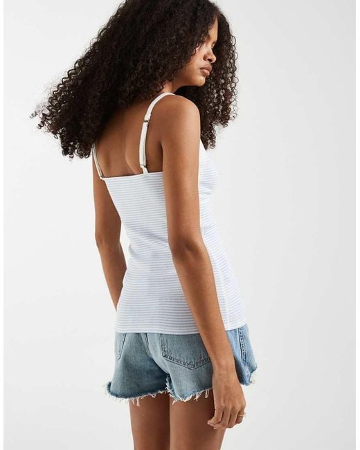 Hollister White Lace Trim Cami Top