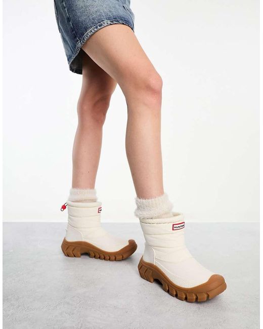 Hunter White Intrepid Short Snow Boot