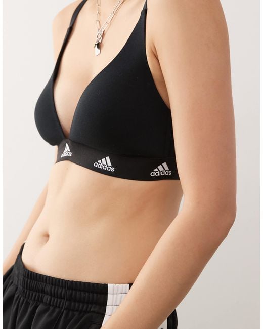 Adidas Black Active Comfort Cotton Bralette