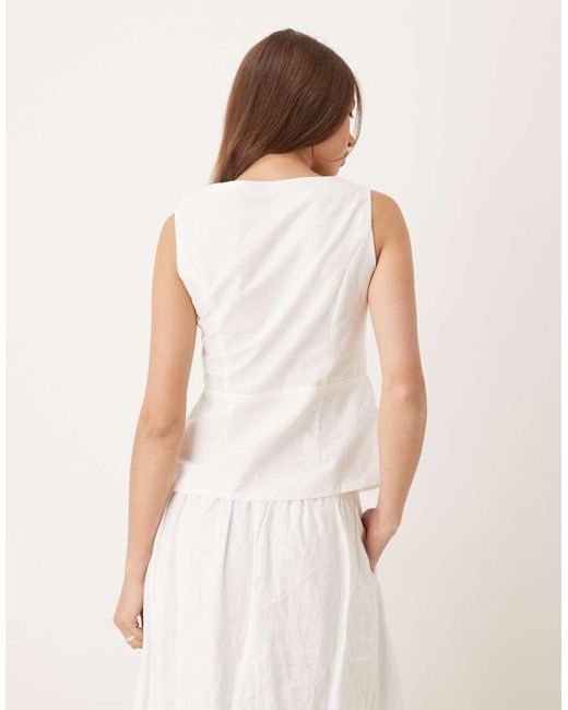 Glamorous White Button Front Blouse