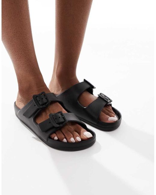 Sandalias Negras Con Doble Tira De ONLY de color Black