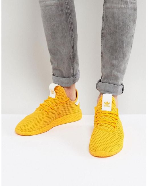 Adidas Originals X Pharrell Williams Tennis Hu Sneakers In Yellow Cp9767 for men