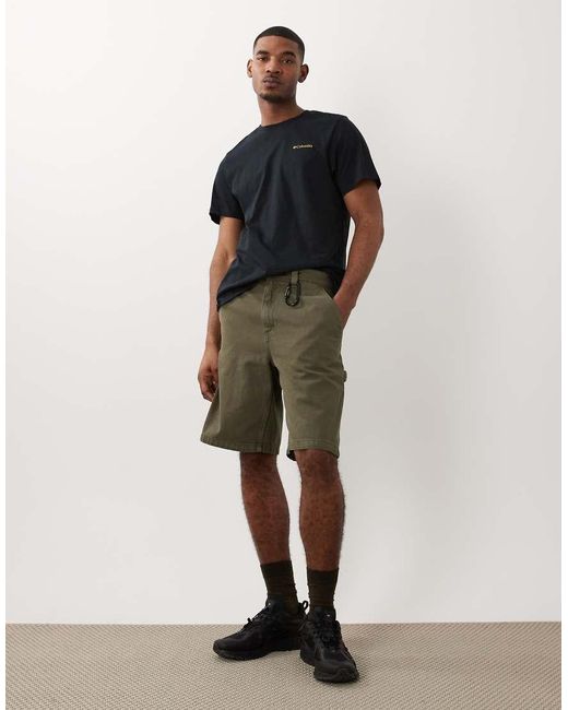 Columbia Black Csc Box Logo Back T-shirt for men