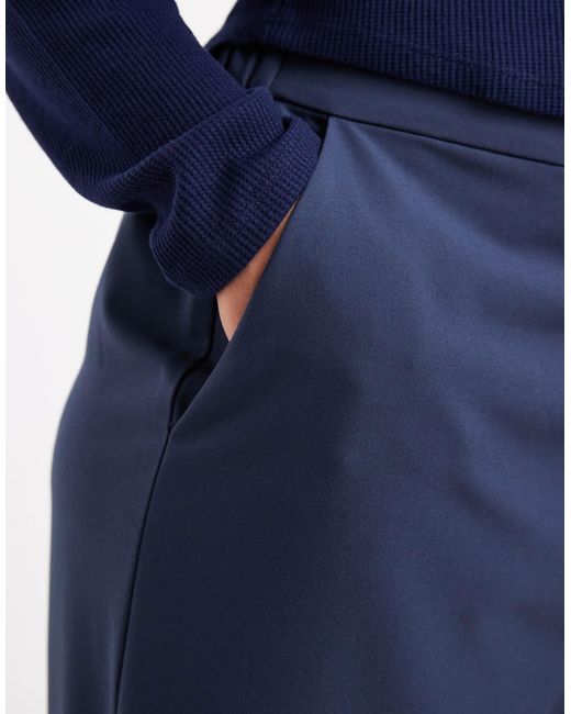 ASOS Blue Asos Design Curve Tailored Relaxed Straight Leg Trousers