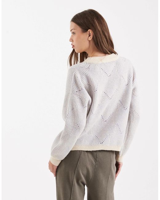 Pieces White – strickpullover