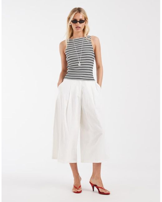 & Other Stories Black Compact Knit Boat Neck Top