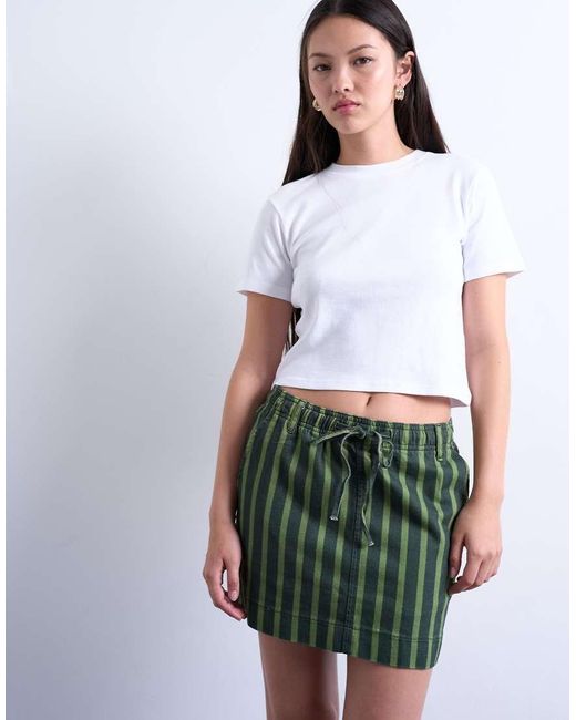 TOPSHOP White Pull On Utility Skirt
