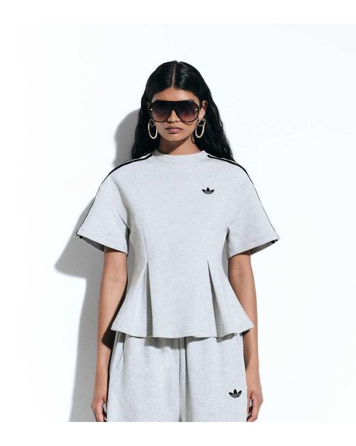 adidas Originals x ASOS White T-shirt With Waist Detail