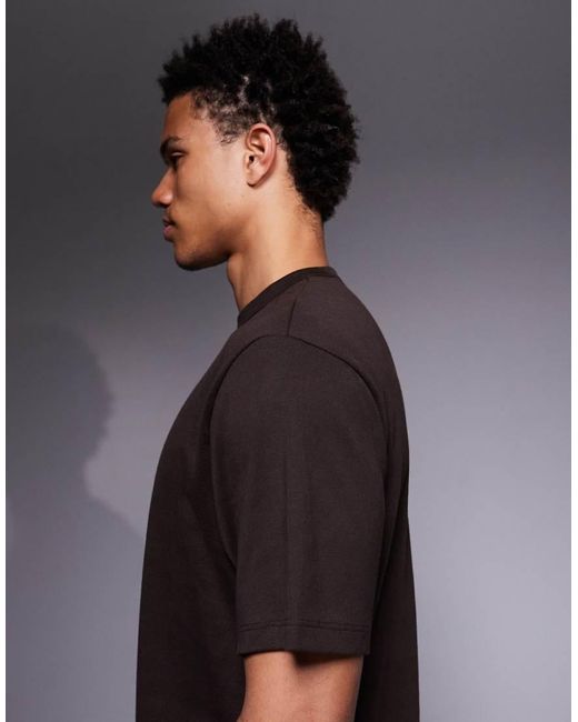 River Island Gray Clean Essential T-shirt for men