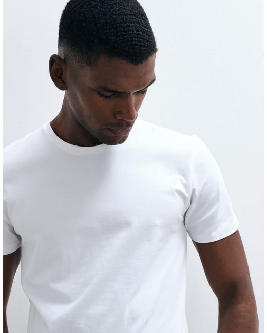 SELECTED Natural 3 Pack T-shirts for men