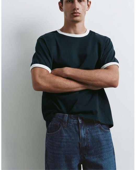 Pull&Bear Blue Standard Jeans for men