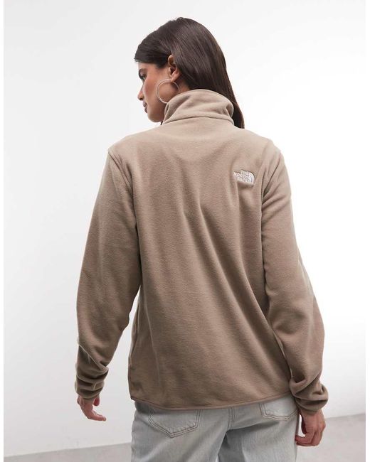 The North Face Brown Glacier Fleece 1/4 Zip Jacket