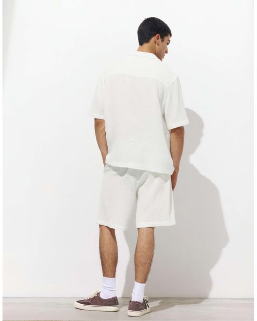 Bermuda molletonné Pull&Bear pour homme en coloris White