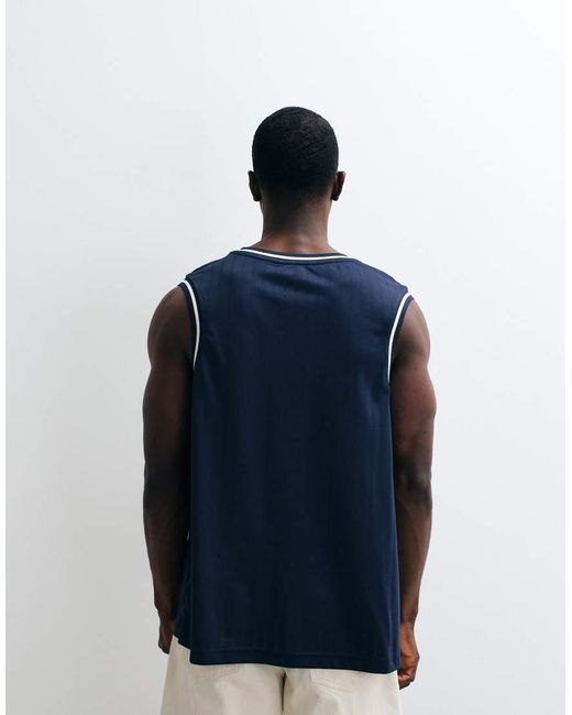River Island Black 'Pacific State Champions' Vest for men