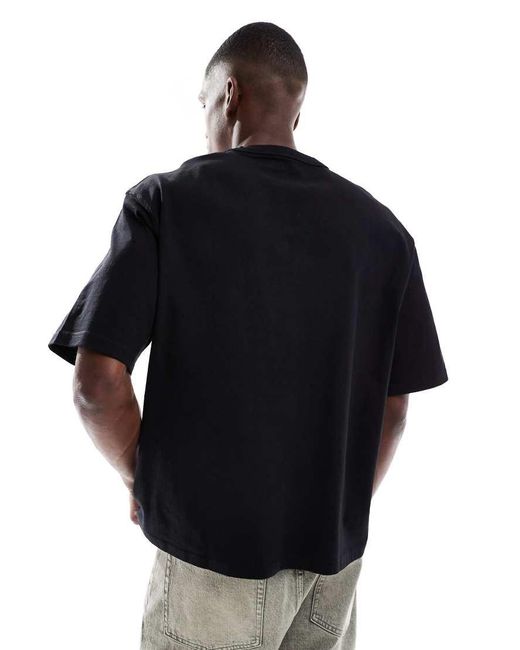 Camiseta Corta Negra Extragrande De Jack & Jones de hombre de color Black